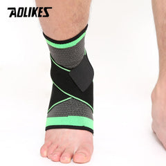 AOLIKES 1PCS 3D Weaving Elastic Nylon Strap Ankle Support Brace Badminton Basketball Football Taekwondo Fitness Heel Protector