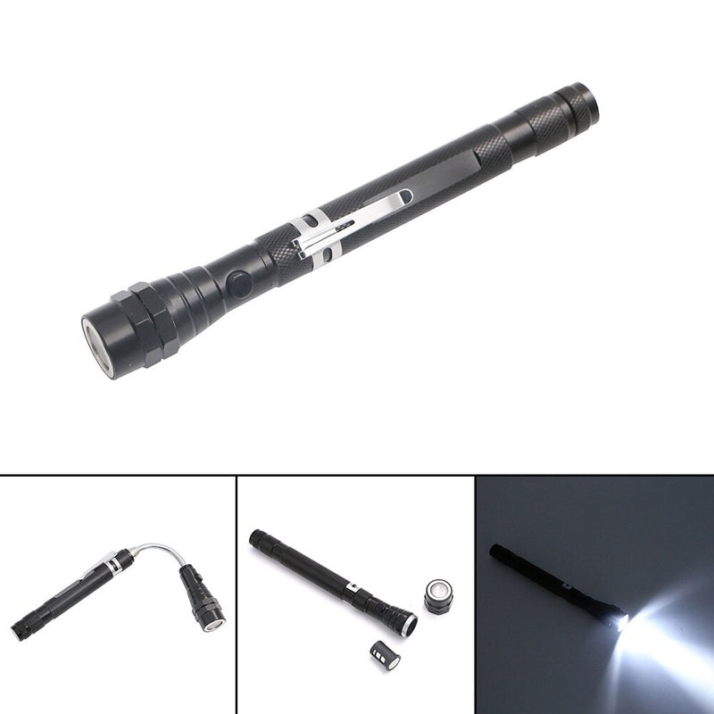 Flexible Magnet Camping Fishing Telescopic 360 Degree Head Flashlight 3 LED Outdoor Torch Magnetic Pick Up Tool Lamp Light