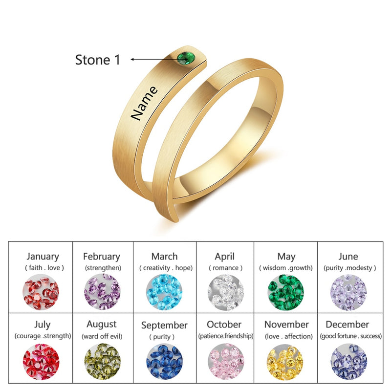 Personalized Birthstone Rings