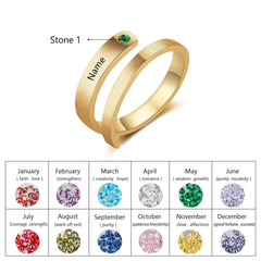 Personalized Birthstone Rings