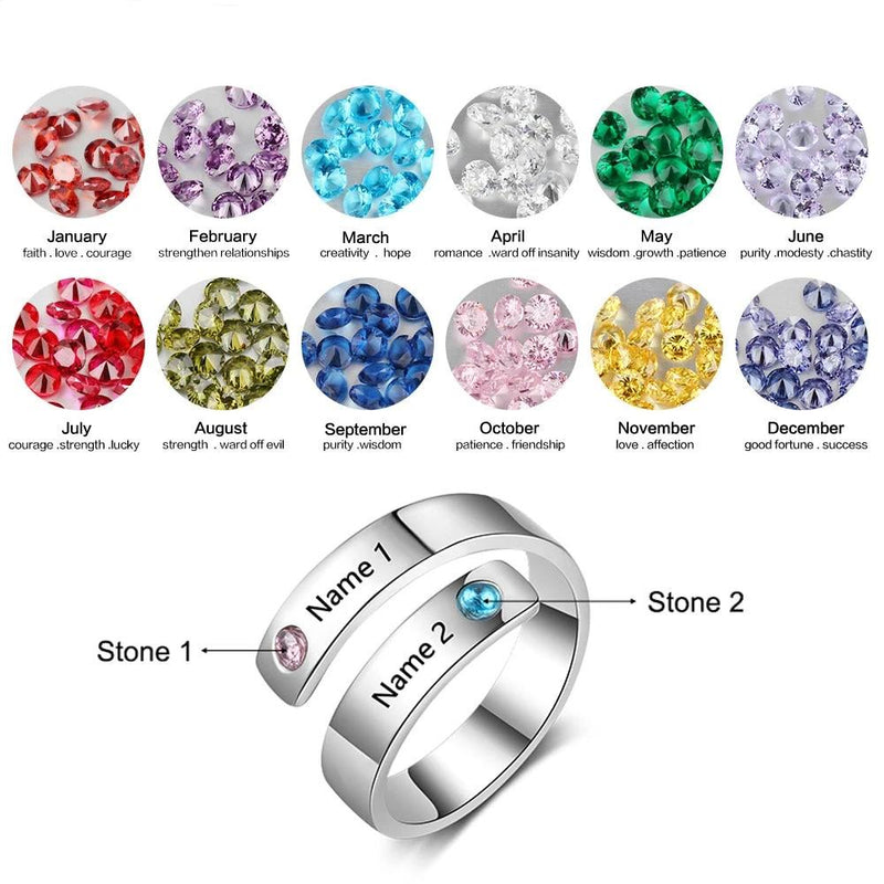 Personalized Birthstone Rings