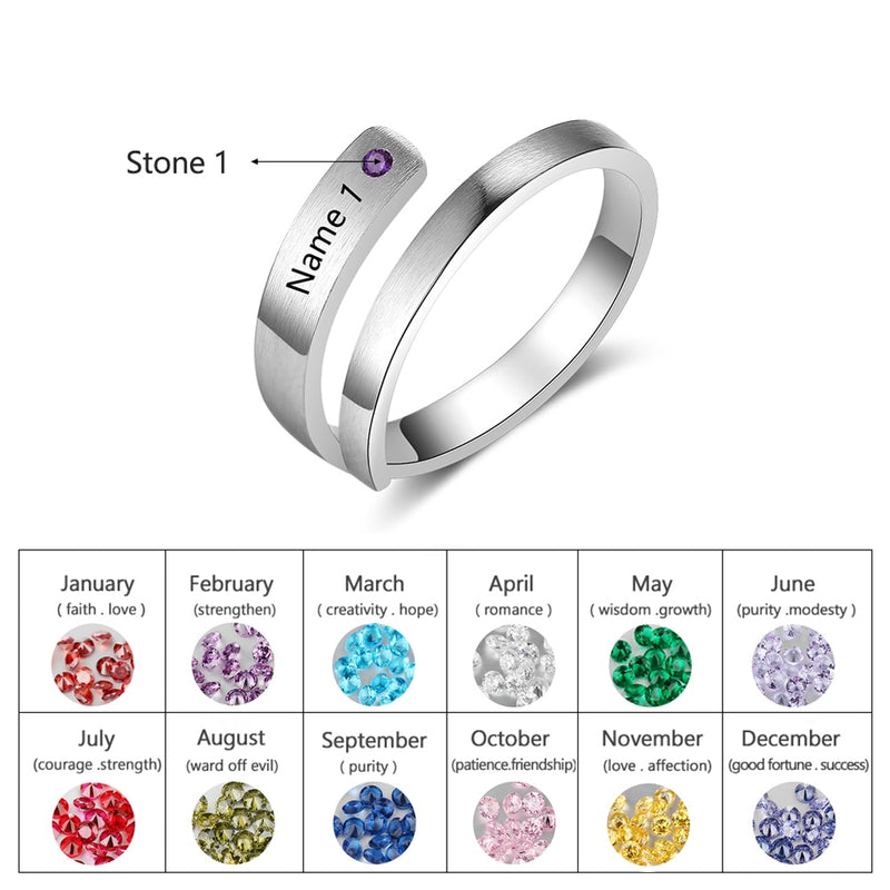 Personalized Birthstone Rings