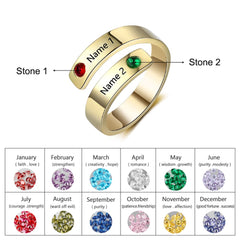 Personalized Birthstone Rings