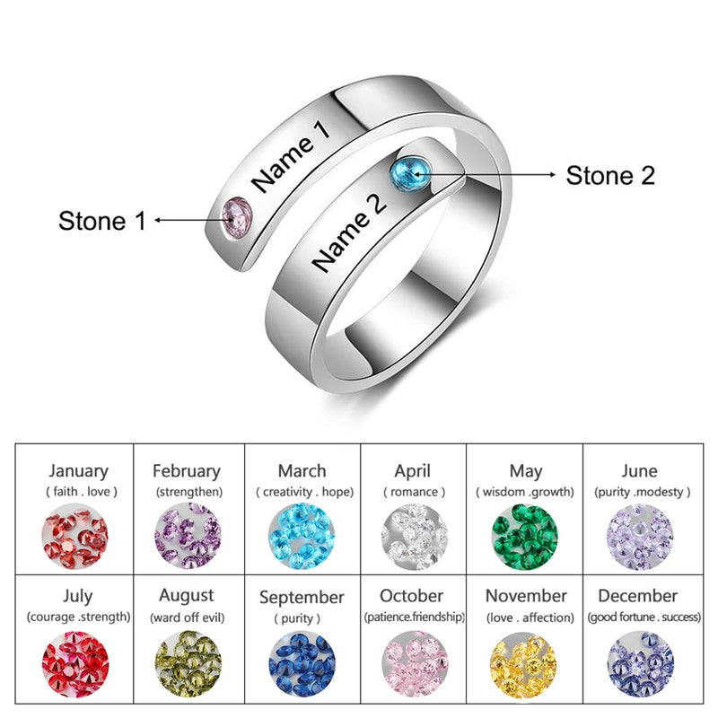 Personalized Birthstone Rings