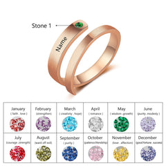 Personalized Birthstone Rings