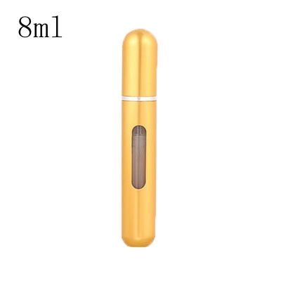 MUB - 5ml 8ml Refillable Mini Perfume Spray Bottle Aluminum Spray Atomizer Portable Travel Cosmetic Container Perfume Bottle