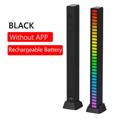 RGB 32 LED Voice-Activated Pickup Strip Light Bar Car Desktop Computer Atmosphere Light RGB Music Bar USB Colorful Lamp