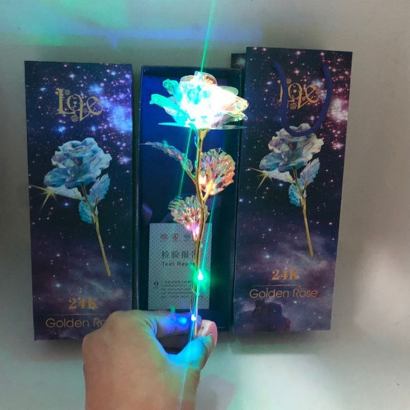 Valentine's Day Creative Gift Star Gold Foil Rose Creative Galaxy Rose Home Decoration Decoration Crafts Teacher's Day Gifts