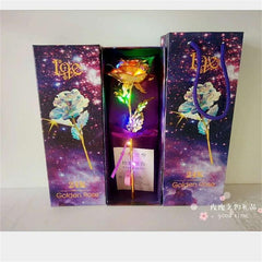 Valentine's Day Creative Gift Star Gold Foil Rose Creative Galaxy Rose Home Decoration Decoration Crafts Teacher's Day Gifts
