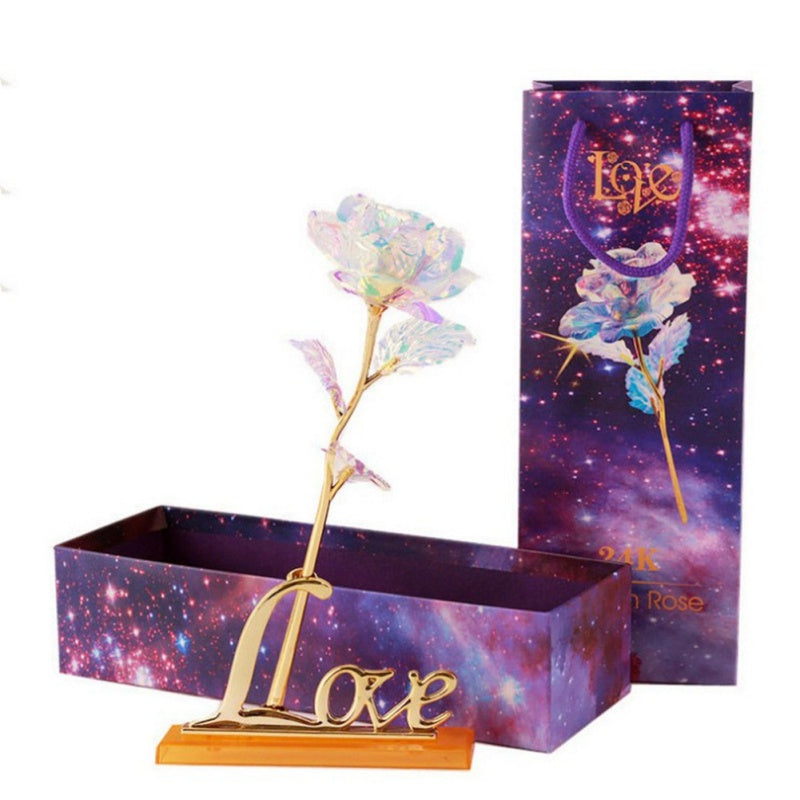 Valentine's Day Creative Gift Star Gold Foil Rose Creative Galaxy Rose Home Decoration Decoration Crafts Teacher's Day Gifts