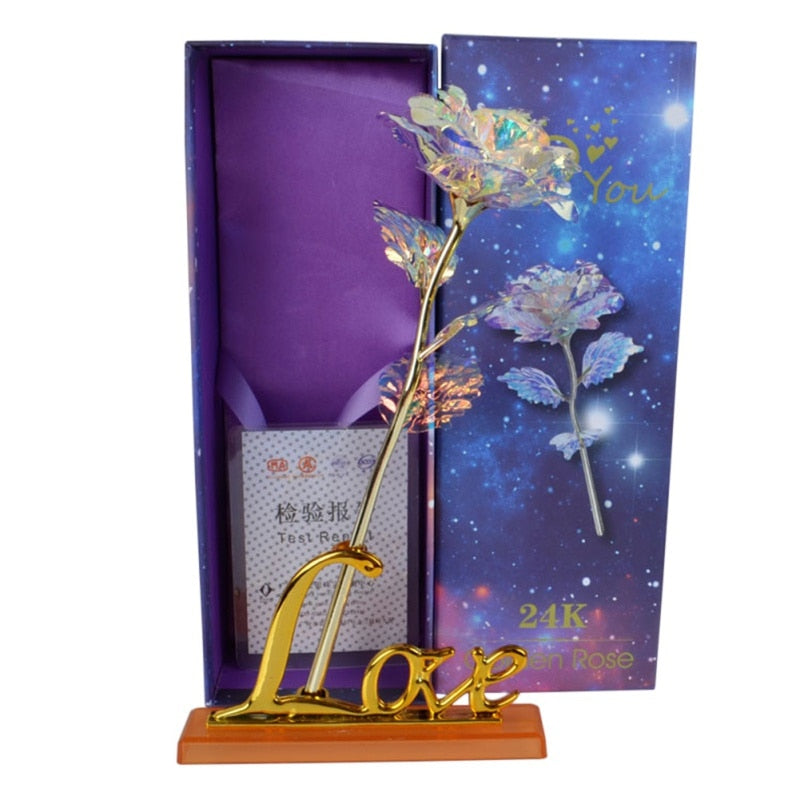 Valentine's Day Creative Gift Star Gold Foil Rose Creative Galaxy Rose Home Decoration Decoration Crafts Teacher's Day Gifts