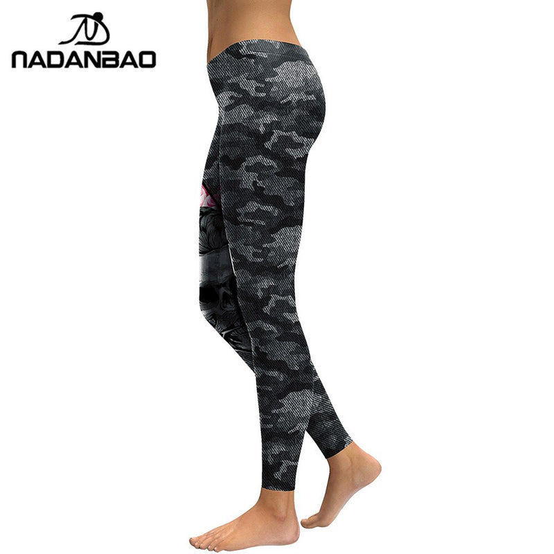 Women Skull Head Workout Leggings