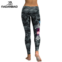 Women Skull Head Workout Leggings