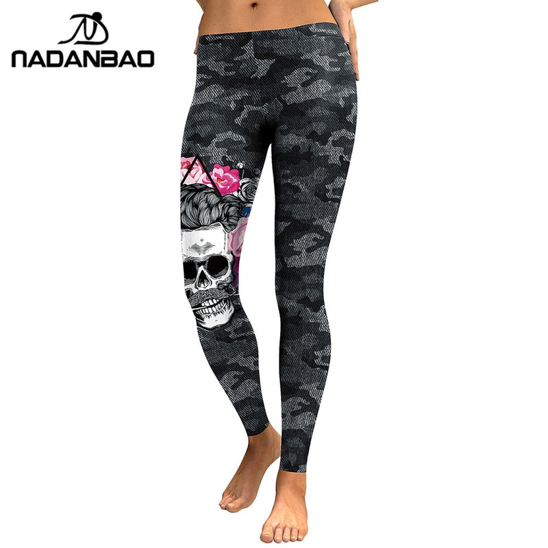 Women Skull Head Workout Leggings